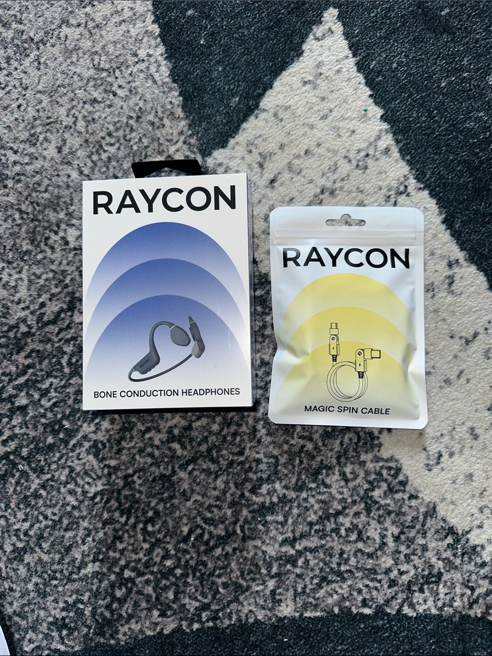 Raycon Headphones & Magic Spin Cable - Gray